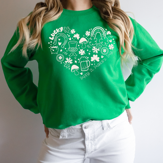 St. Patrick Doodle Heart