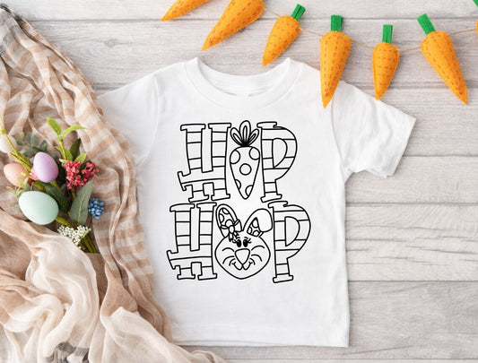 Hip Hop Coloring Tee 🐰