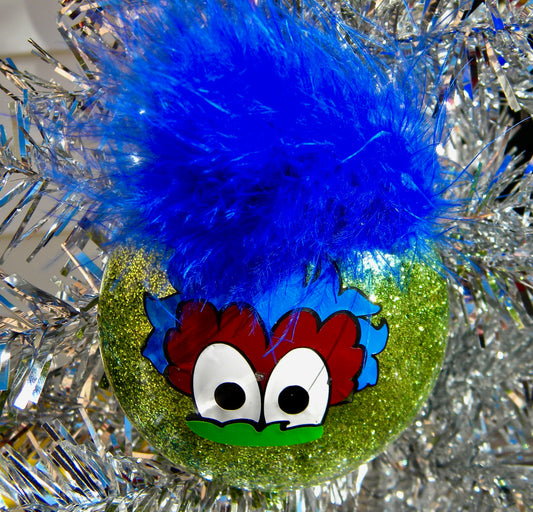 Green Fuzzy Guy Ornament